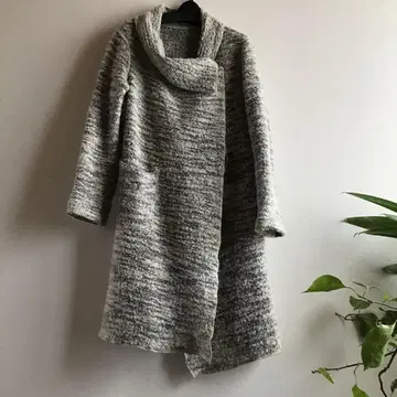 트위드 코디건 그레이 계열 니트 롱