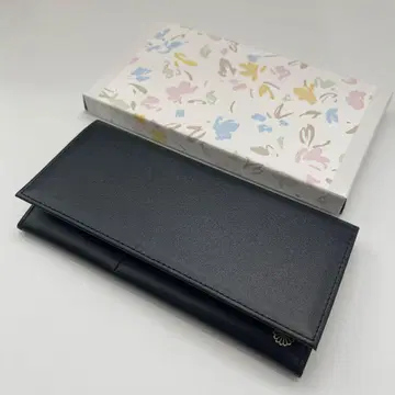 [ 미사용 새상품 ] 황궁 국화 문양 장지갑 블랙 지갑 상자 포함