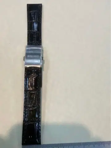 SEIKO 세이코 블랙 가죽 시계 벨트