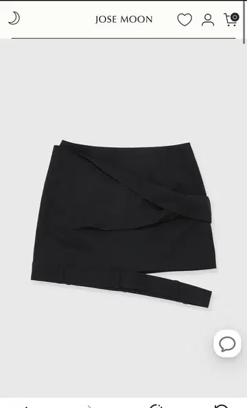 조제문 LOW WEST CUTTING MINI SKIRT 블랙