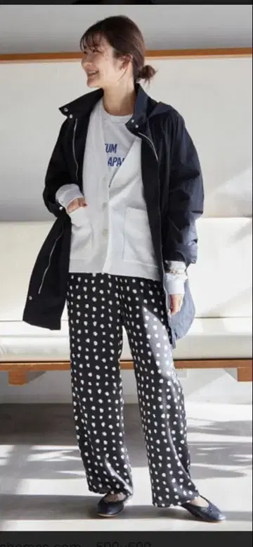 슬로브 이에나 페인트 도트 이지 팬츠