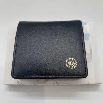 황궁 지갑 밴드 포함 동전 지갑 코인 케이스 블랙 검정 국화 문양