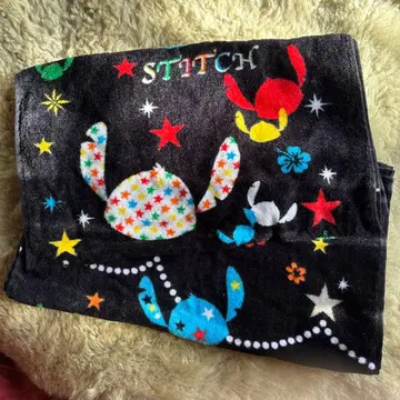 미사용 새상품 디즈니 스티치 컬러풀 타월 2장 세트