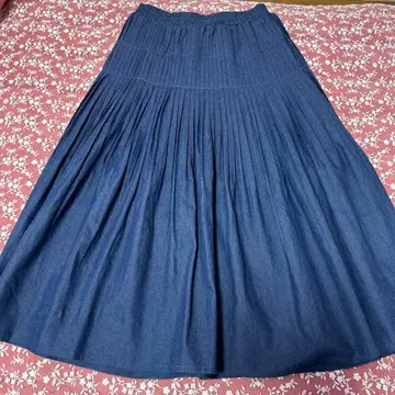 데님 플리츠 스커트 새상품.