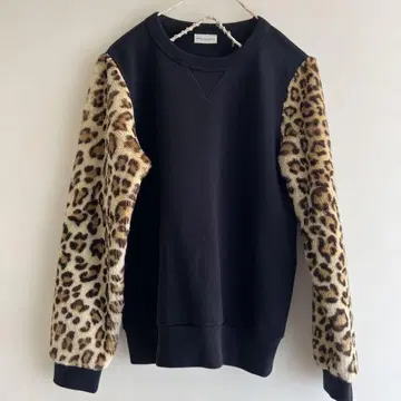 DRIES VAN NOTEN 레오파드 슬리브 맨투맨