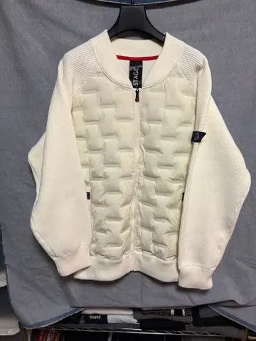 레어 BIG SIZE g-stage 니트/다운 콤비 블루종 4L