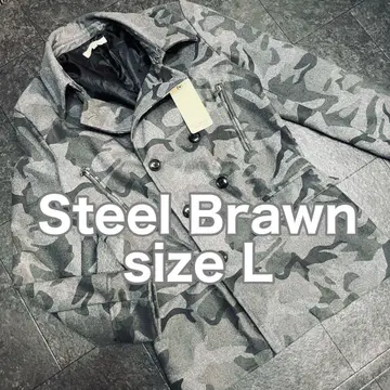 [택 포함 새상품] Steel Brawn 카모 패턴 원단 좋은 P코트
