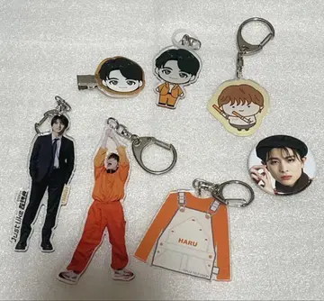 초특급 하루 카시와기 유 캔뱃지 아크릴 키링 클립