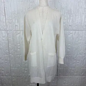 ESPRIT D'OR 에스프리도르 롱 가디건 화이트 [ i22 ]