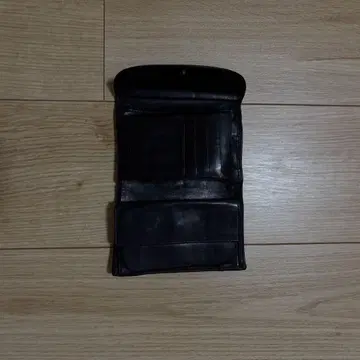 [ 화이트 하우스 콕스 ] 3단 접이식 지갑 블랙