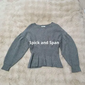Spick and Span 스픽앤스팬 그레이 변형 니트 스웨터