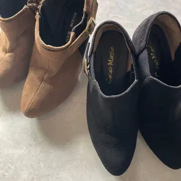 버클 장식 힐 부츠 2가지 색상 세트 M 사이즈