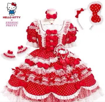 angelic pretty 산리오 콜라보 헬로키티 드레스