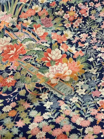 꽃무늬 기모노 옷감