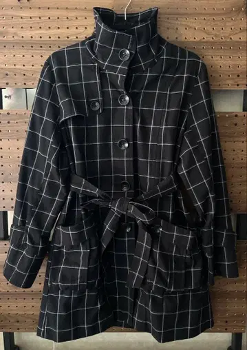 presidea 체크 무늬 코트 LL 사이즈