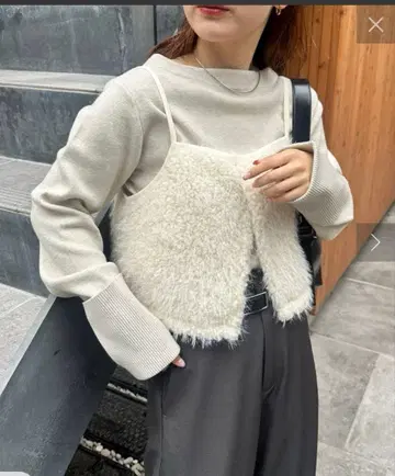 새상품급 mystic 보아 뷔스티에 SET 니트 아이보리