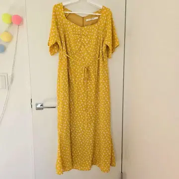 Ray BEAMS 도트 플라워 맥시 원피스