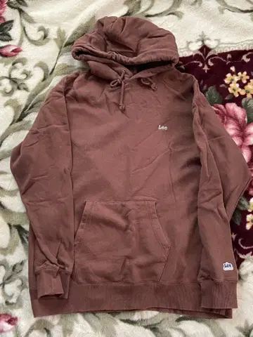 구제 의류 Lee 브라운 후드 부착 후드티