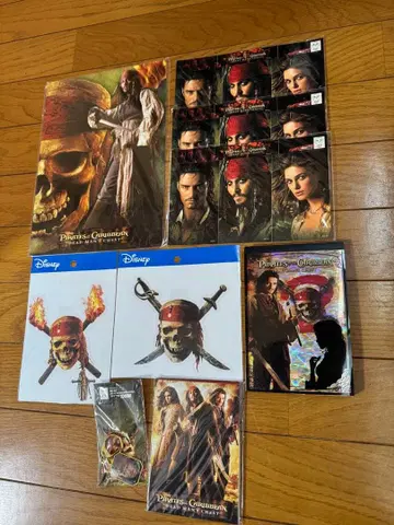 캐리비안의 해적 굿즈 세트 책받침 스티커 메모장 외