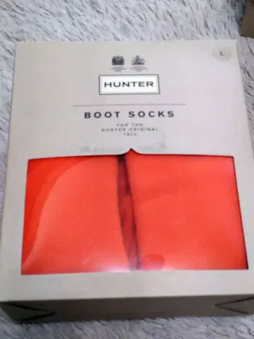 헌터 부츠삭스 오렌지 컬러 여성용 L 새상품 미사용품 인기