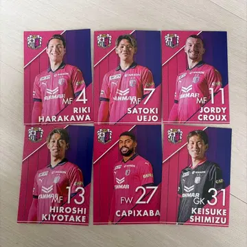 축구 선수 카드 세트 세레소 오사카 6장 묶음 판매 키요타케