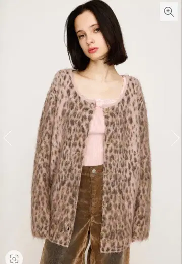 SLY 레오파드 무늬 긴팔 가디건 FREE 사이즈