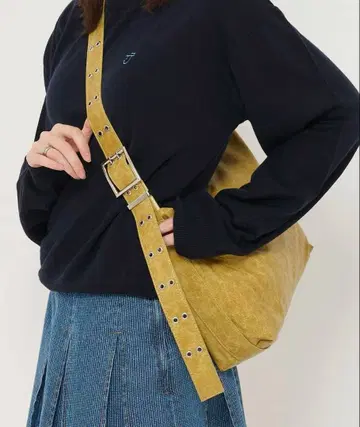 더블 버클 백 TINA:JOJUN 머스타드