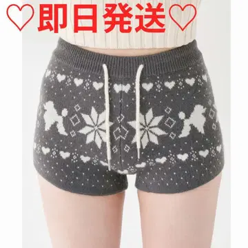 다리치 노르딕 니트 숏팬츠 GRY