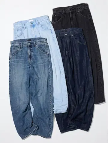 유니클로 배기 커브 청바지 22