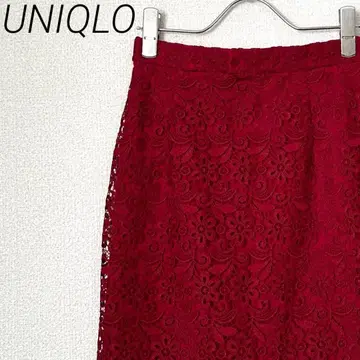 UNIQLO 레이스 스커트 무릎 기장 타이트 심플 안감 부착 깔끔함