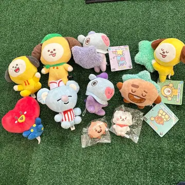 BT21 봉제 인형 키체인 포함 봉제 인형 세트