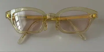 레어 하쿠산 안경 클리어 호박색