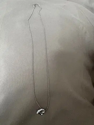 실버 하트 모티브 목걸이