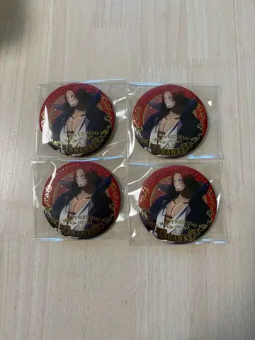 원피스 샹크스 벌스데이 캔뱃지 4개 세트