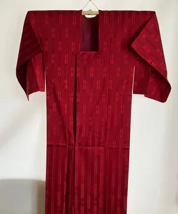 빨간색 스트라이프 무늬 도행 우비