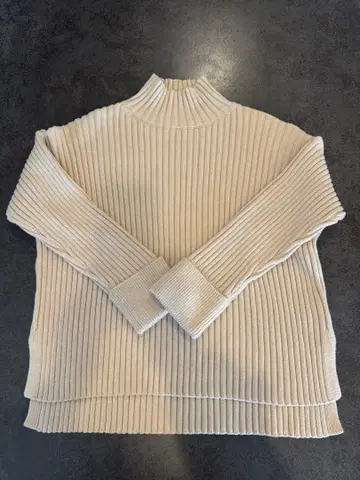 [ 새상품급 ] 론 헤르만 아이보리 리브 하이넥 니트