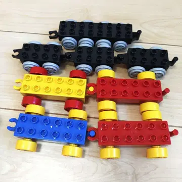 레고 듀플로 기차 자동차 바퀴 달린 블록 8개 세트