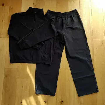 유니클로 저지 상하의 세트 블랙 L 사이즈