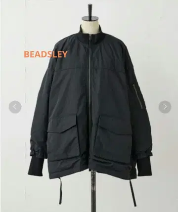 BEADSLEY 플레어 MA-1 블루종 노카라