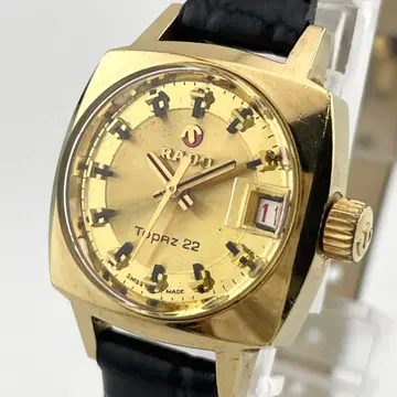 [ 작동/벨트 새상품 ] 라도 자동 와인딩 데이트 손목시계 골드 여성용