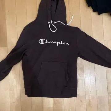 Champion 브라운 후드티