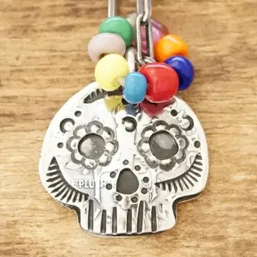 새상품 NORTH WORKS 멕시칸 스컬 목걸이 실버 아메카지