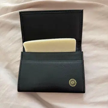 [황궁 한정품] 국화 문양 명함지갑 블랙 황궁 지갑 박스형