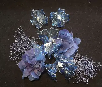 귀찌 & 머리 장식 성인식 졸업식 결혼식 댄스 시로무쿠 우치카케