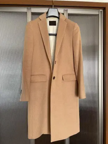 투모로우랜드 캐시미어 혼방 체스터 코트 카멜 36 S 일본제