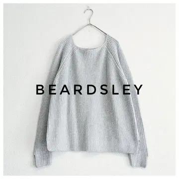 새상품급 BEARDSLEY 하찌 니트 리브 니트 라이트 그레이 FREE