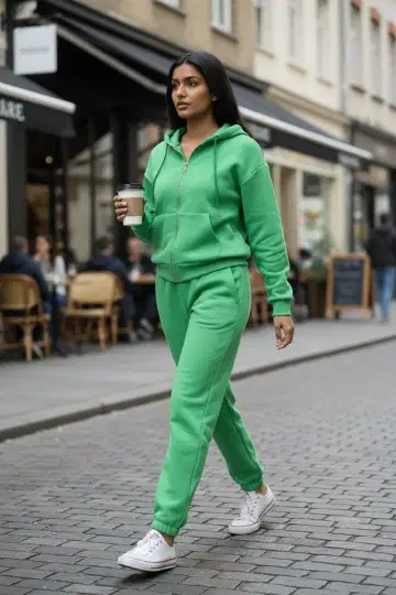 그린 후디 셋업