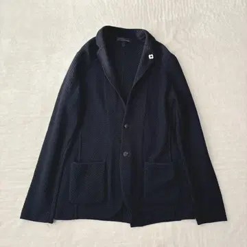 [ 새상품급 ] 라르디니 안콘 테일러드 자켓 니트 원단 네이비