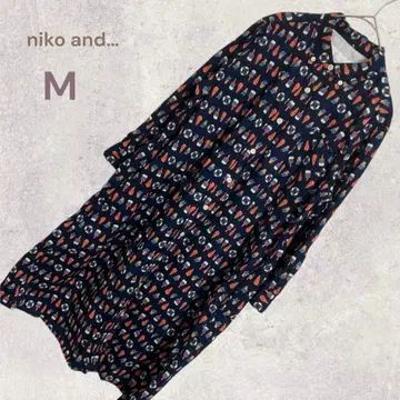 니코앤드 아이스 패턴 셔츠 원피스 올 패턴 개성파 캐주얼 연중무휴 패턴