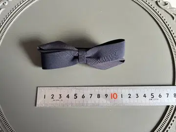 컴플렉스 비즈 리본 머리핀 네이비